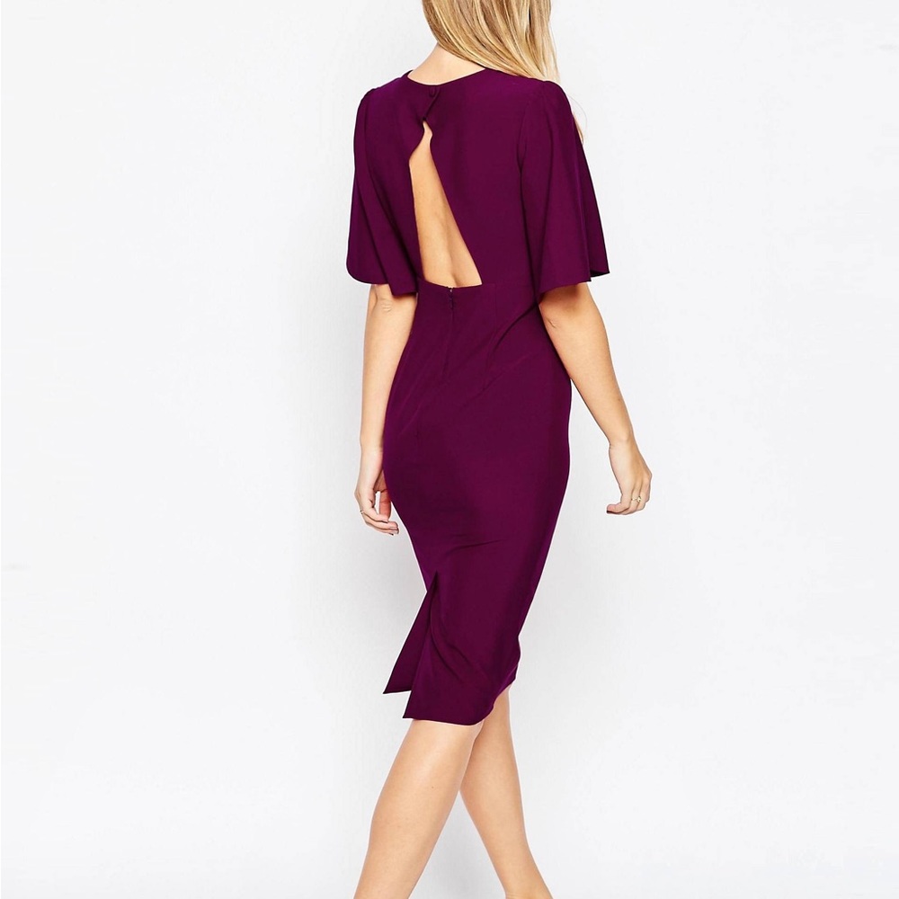 ASOS Angel Sleeve Pencil Dress | Open Back